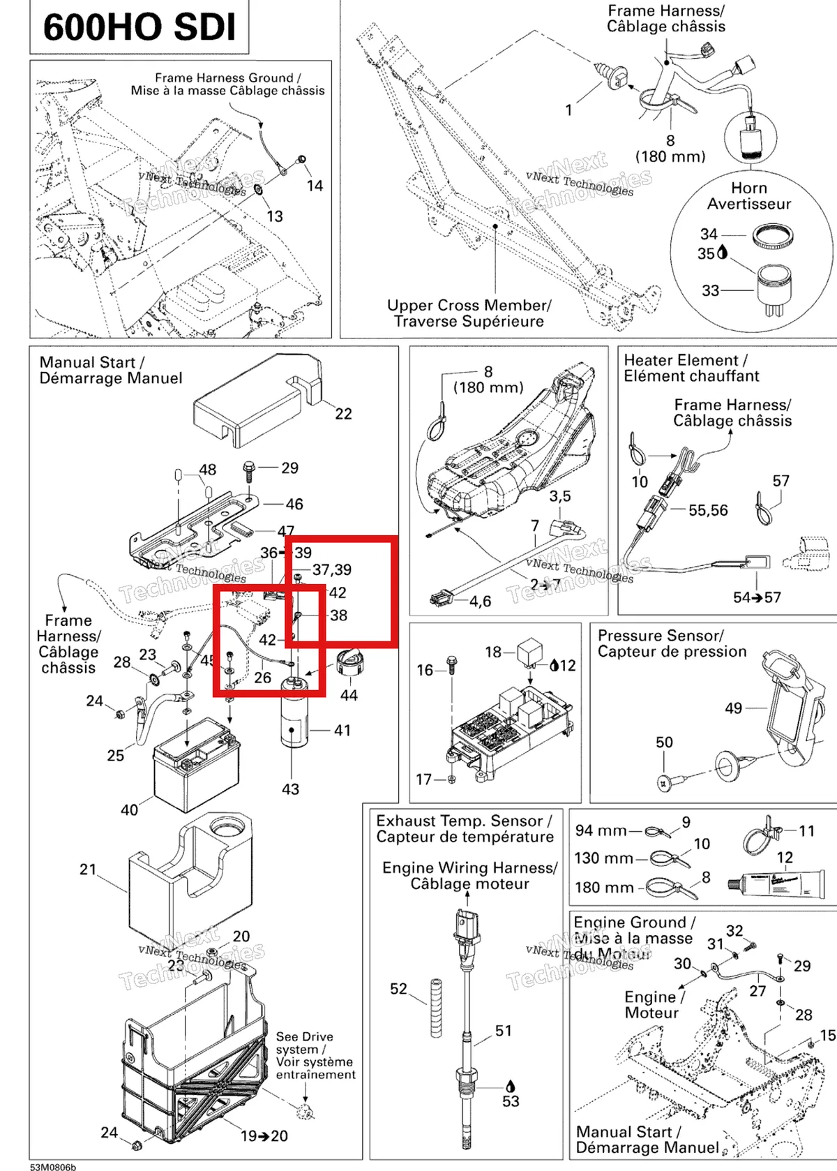 Деталь 515176388 на схеме узла 2008 Ski-Doo Summit Adrenaline 600HO SDI Electrical Accessories 2