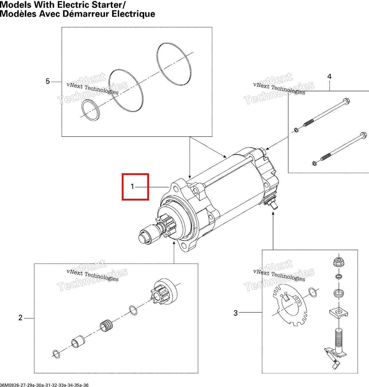 Деталь 515176399 на схеме узла 2008 Ski-Doo GSX LTD TOURING 600 HO SDI Electric Starter