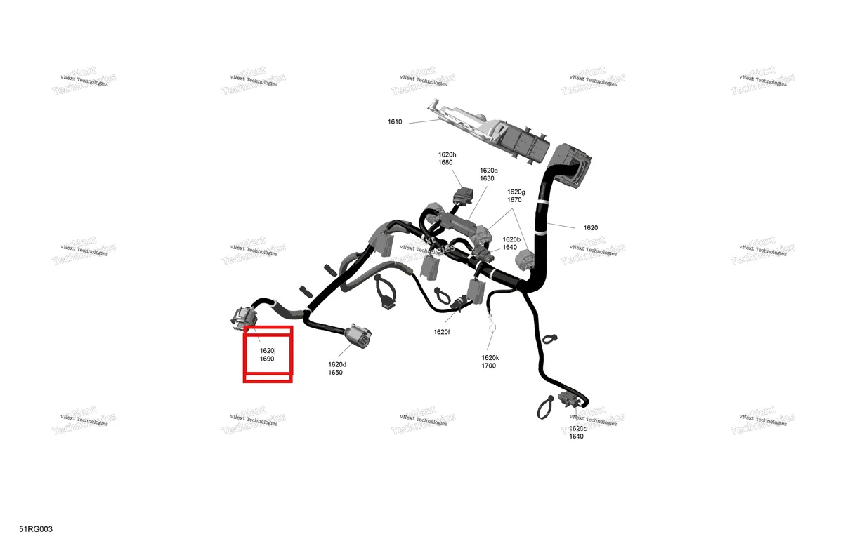 Деталь 515176410 (Разъем) на схеме узла 2027 Ski-Doo RENEGADE - Adrenaline with Enduro Package - 900 ACE - UNVA - Deep Black - 15X137X1.25IR Track Rotax - Engine Harness And Electronic Module