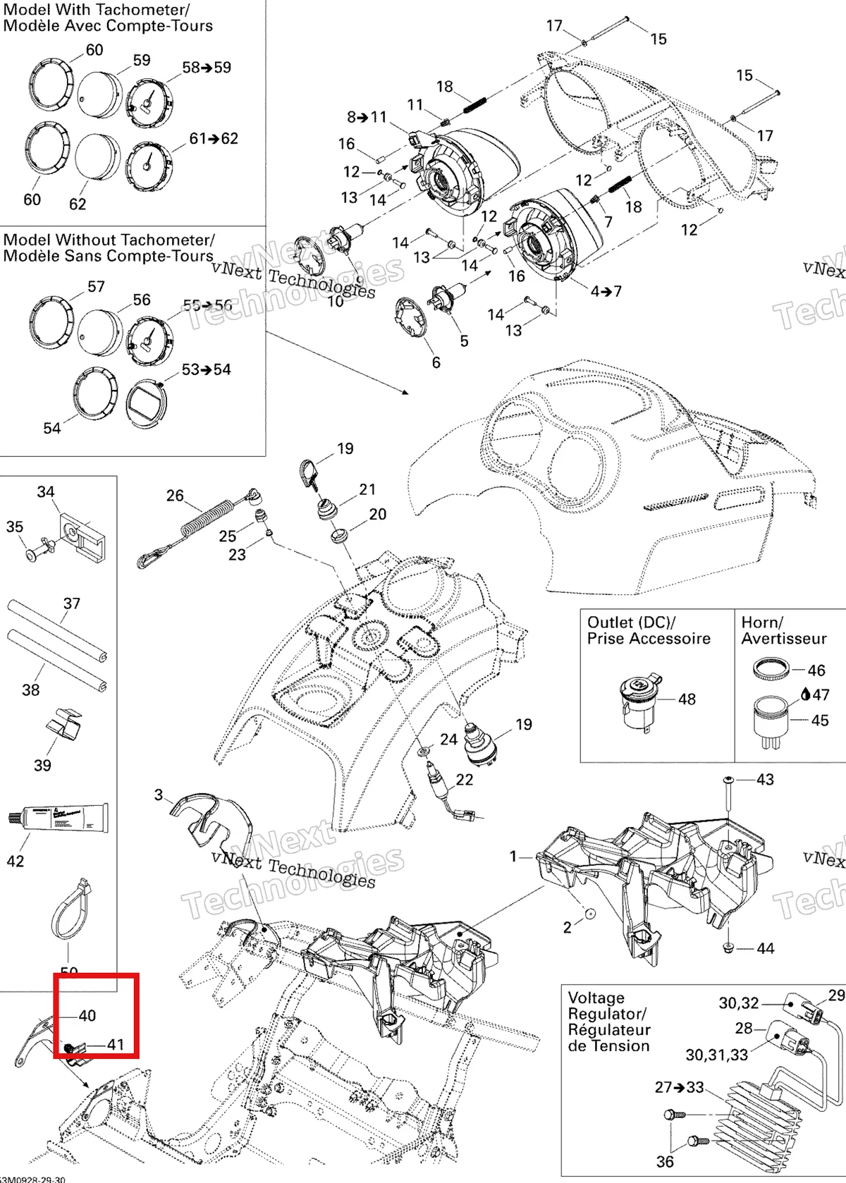 Деталь 515176465 (Пластина) на схеме узла 2009 Ski-Doo Legend Touring Electrical Accessories
