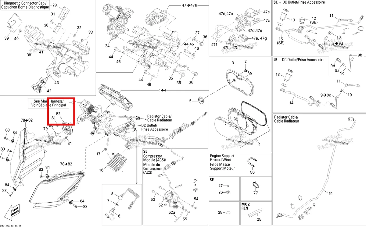 Схема применяемости: Предохранитель держатель Ski-Doo GTX LE 1200 4-TEC (2009) (515176514)