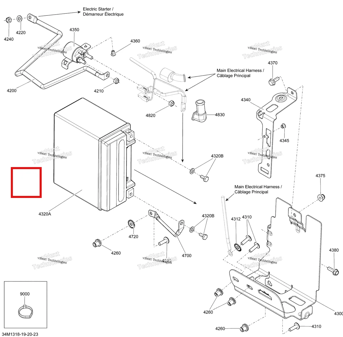 Деталь 515176557 на схеме узла 2013 Ski-Doo MXZ X & TNT 1200 XR Battery And Starter