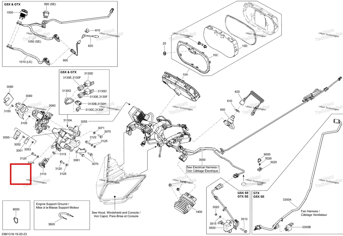 Деталь 515176637 на схеме узла 2013 Ski-Doo MXZ X & TNT 1200 XR Electrical System