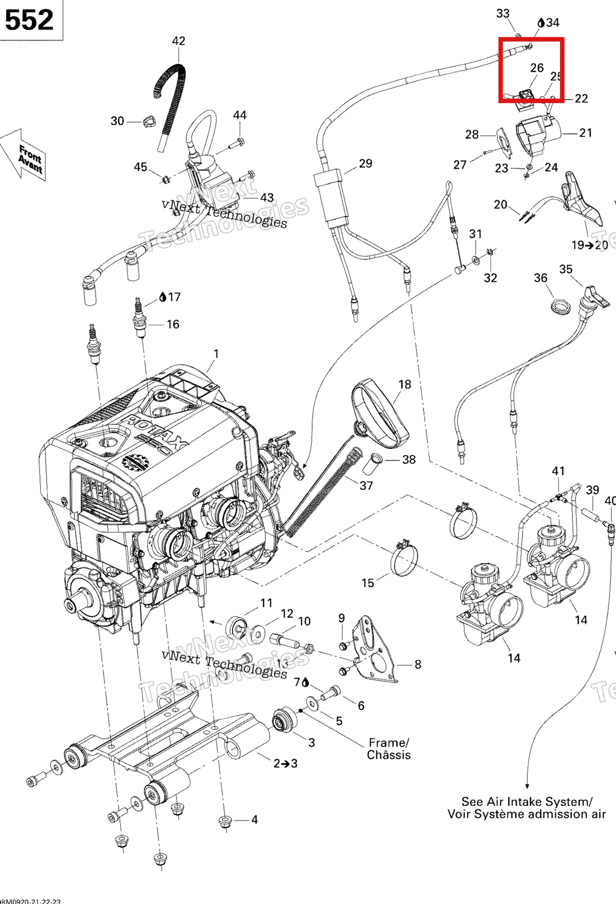Деталь 515176719 на схеме узла 2009 Ski-Doo GSX Fan Engine And Engine Support