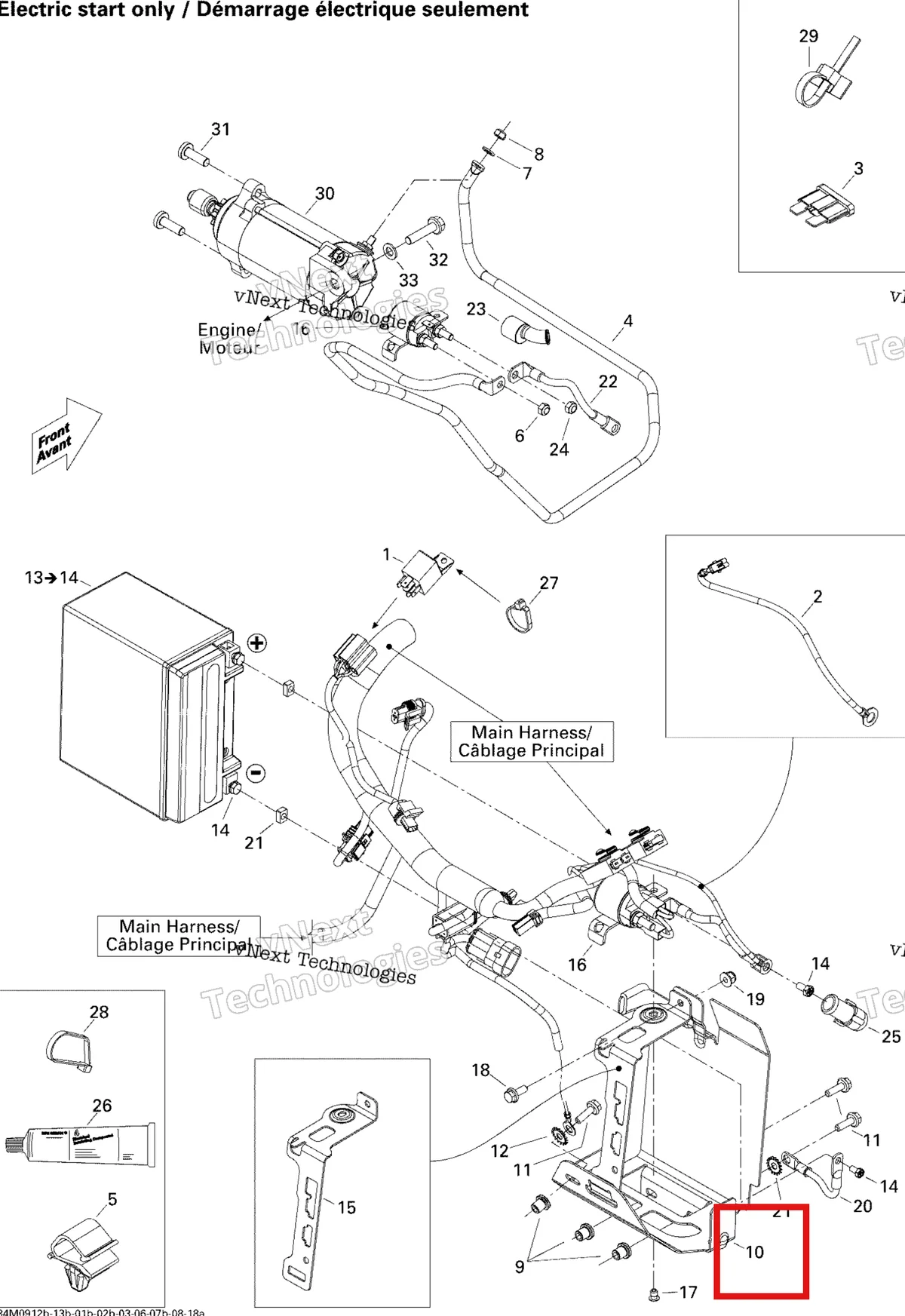 Схема применяемости: Опора Ski-Doo Summit X 800R Power T.E.K. (2009) (515176830)