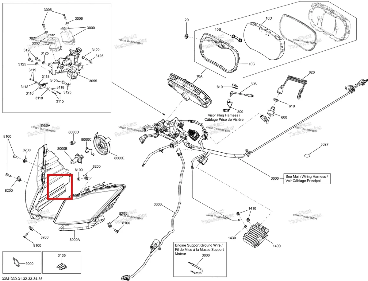 Деталь 515176881 (Деталь Switch Ass'y) на схеме узла XP Electrical System