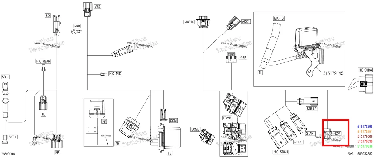 Деталь 515177050 (Уплотнение) на схеме узла 2023 Ski-Doo SUMMIT 850 E-TEC Turbo R - X - Package 154