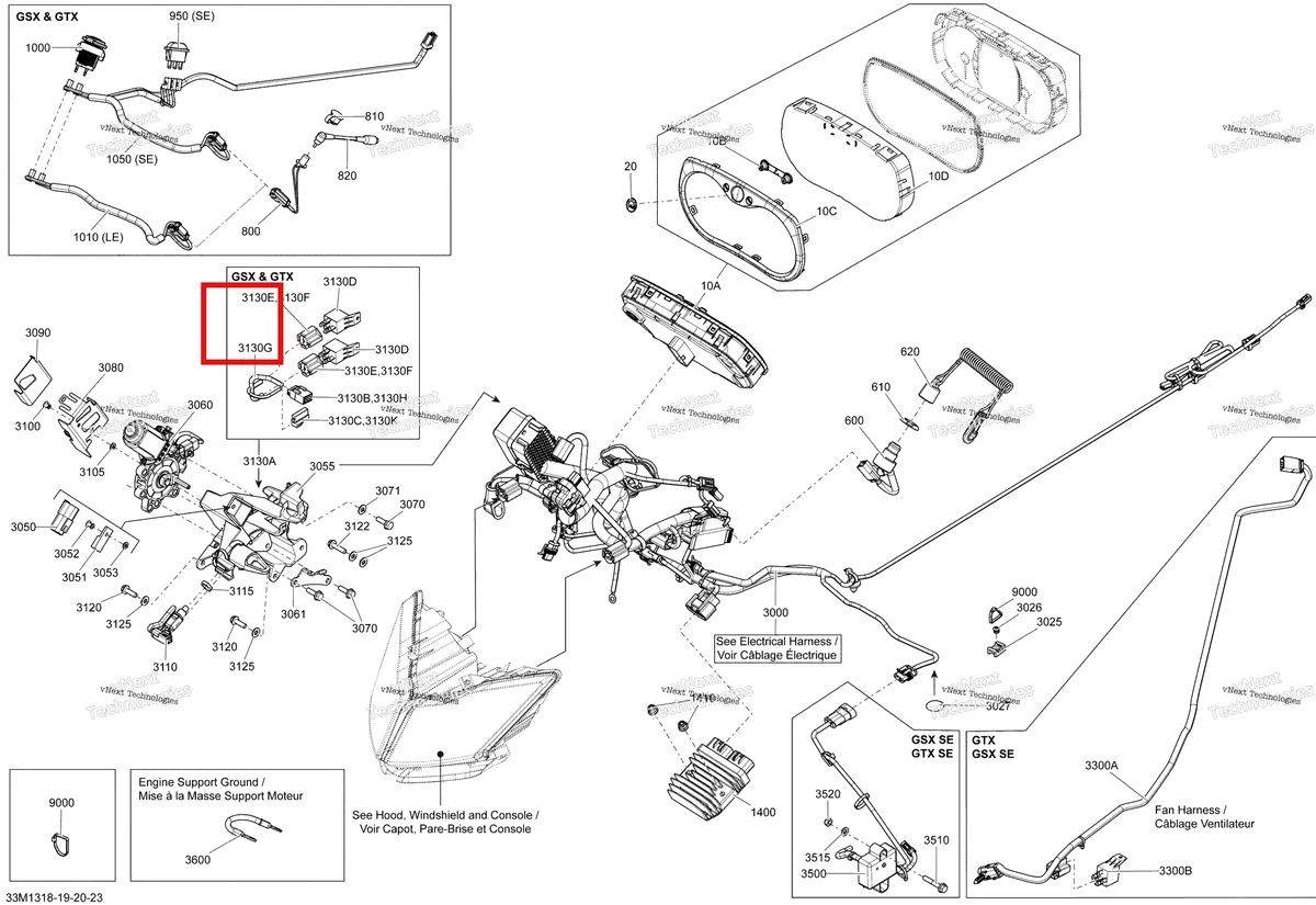 Деталь 515177189 на схеме узла 2013 Ski-Doo GRAND TOURING LE & SE 1200 XR Electrical System