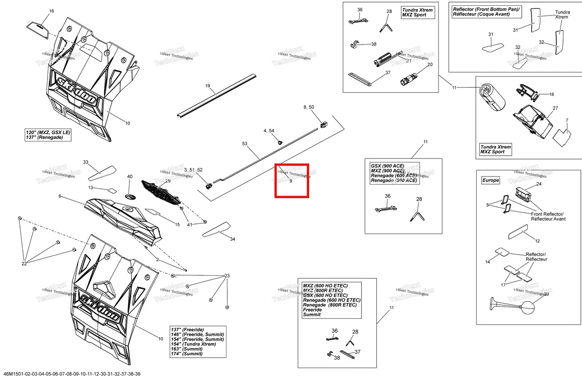 Деталь 515177276 на схеме узла 2015 Ski-Doo TUNDRA XTREME 600HOETEC XU-154 Utilities