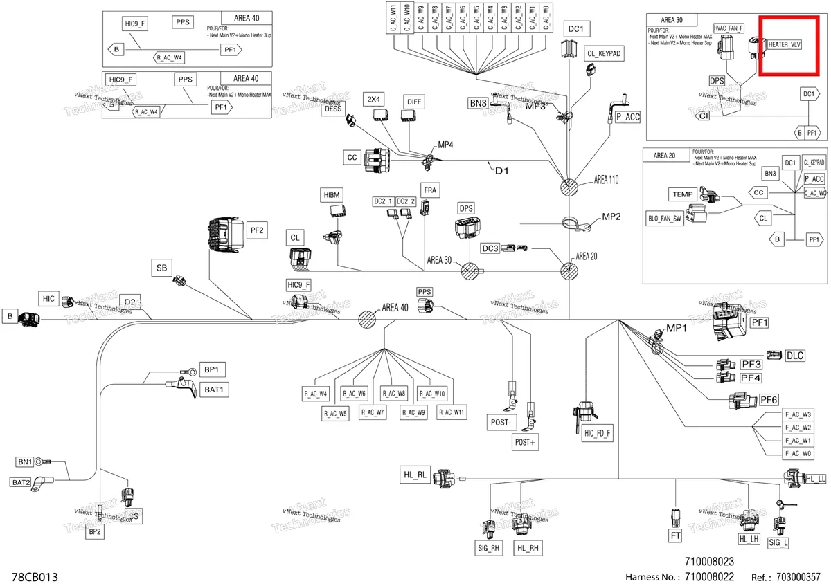 Деталь 515177287 на схеме узла Electric - Main Harness - 710008022