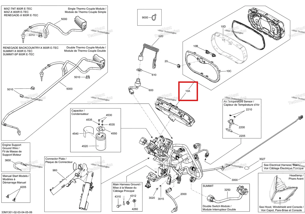 Деталь 515177342 на схеме узла 2013 Ski-Doo SUMMIT X 800RE XM Electrical System