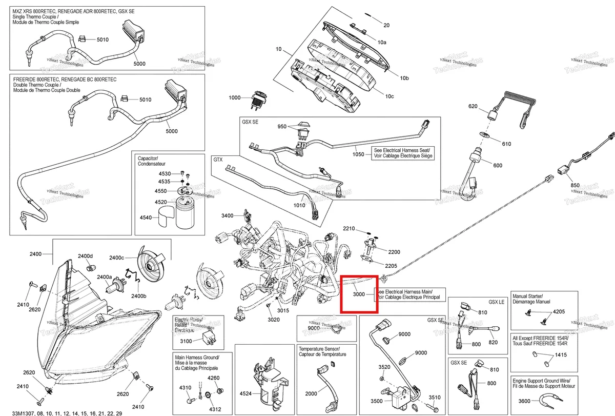 Деталь 515177382 на схеме узла 2013 Ski-Doo SUMMIT SP 600HOE XP Electrical System