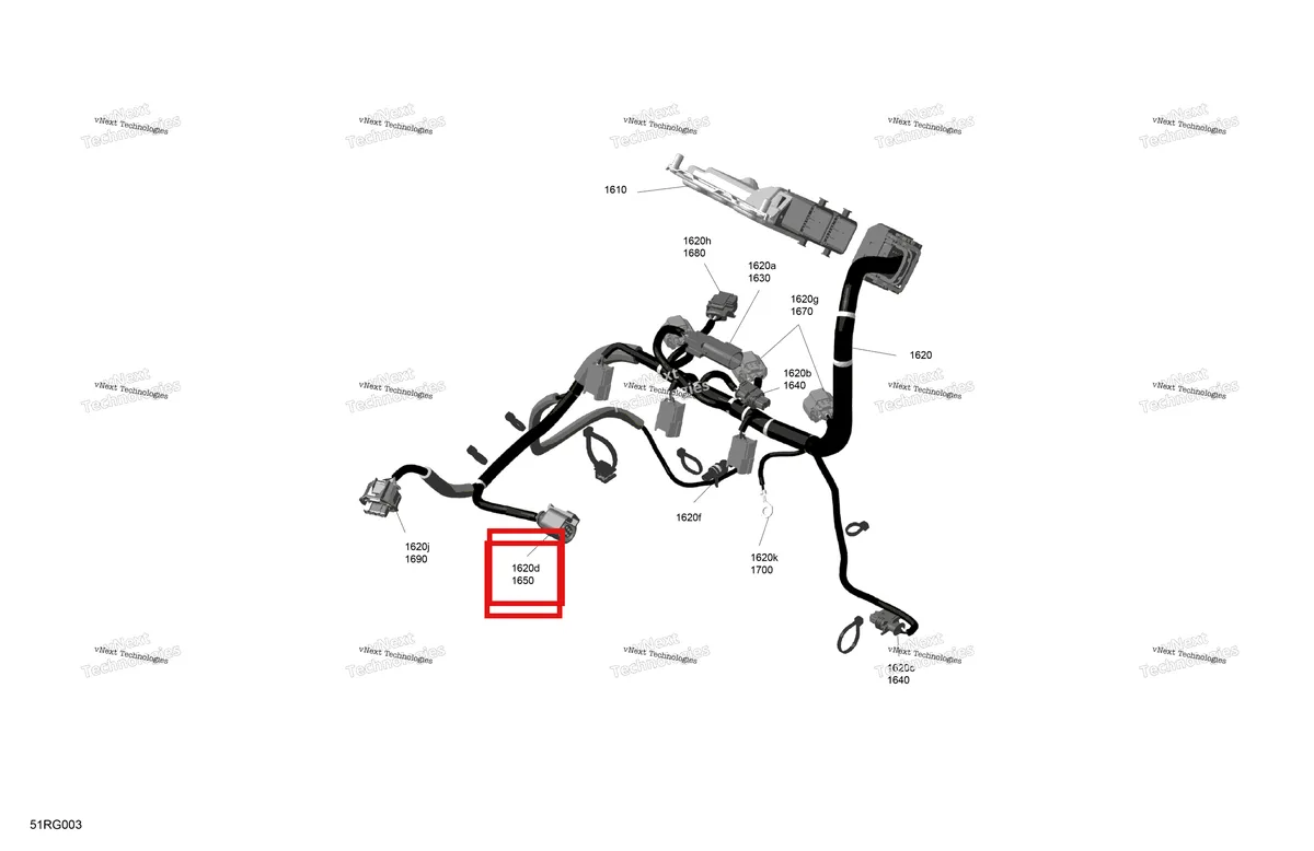 Деталь 515177406 (Разъем) на схеме узла 2027 Ski-Doo RENEGADE - Adrenaline with Enduro Package - 900 ACE - UNVA - Deep Black - 15X137X1.25IR Track Rotax - Engine Harness And Electronic Module