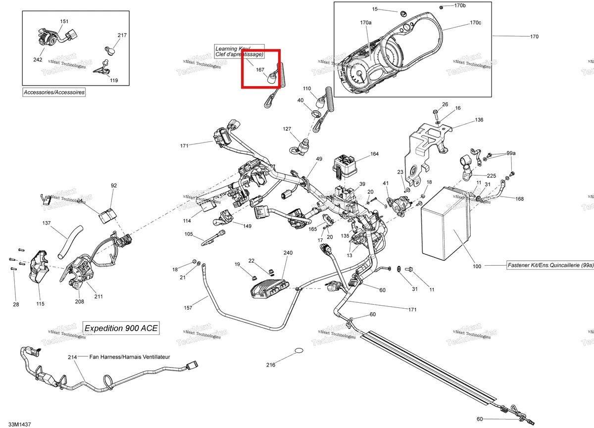 Деталь 515177480 на схеме узла 2014 Ski-Doo EXPEDITION SPORT 900ACE XS Electrical System