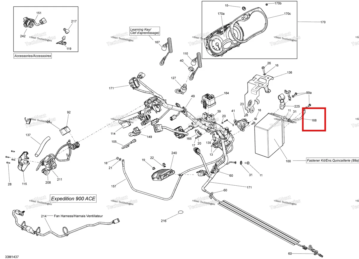 Деталь 515177500 на схеме узла 2014 Ski-Doo EXPEDITION SPORT 900ACE XS Electrical System