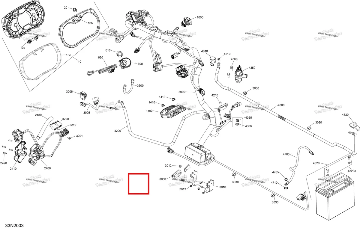 Деталь 515177569 (Деталь Eco Rocker Switch) на схеме узла 2020 Ski-Doo EXPEDITION SWT 900 ACE Electric - System