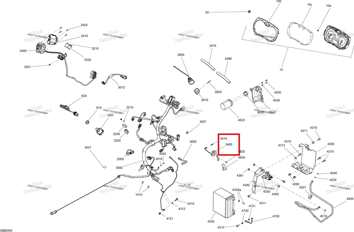 Деталь 515177576 на схеме узла 2020 Ski-Doo TUNDRA 600HO E-TEC Electrical System