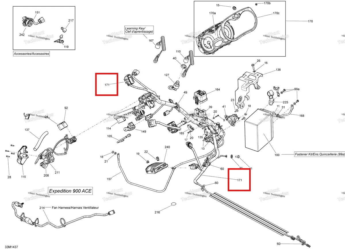 Деталь 515177591 на схеме узла 2014 Ski-Doo EXPEDITION SPORT 900ACE XS Electrical System