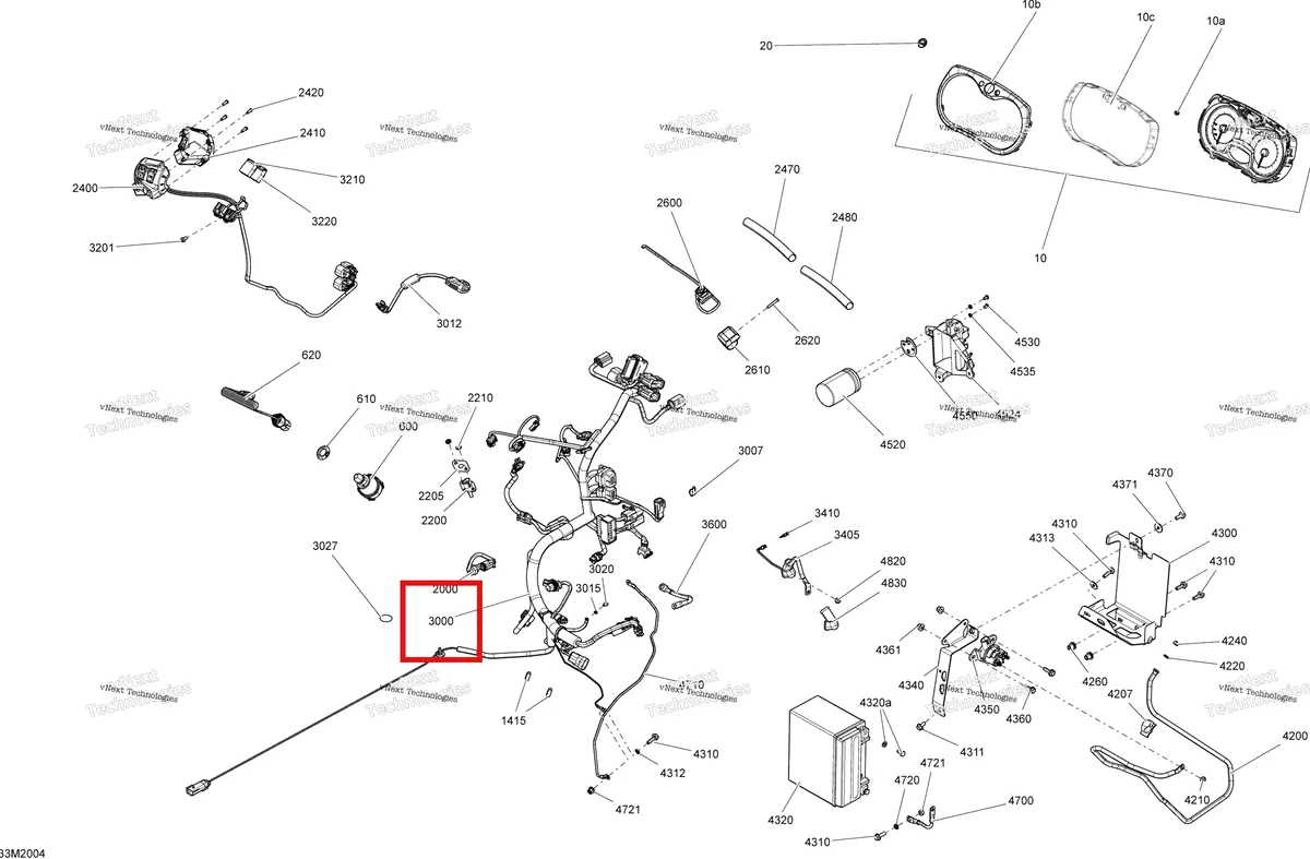 Деталь 515177982 на схеме узла 2020 Ski-Doo TUNDRA 600HO E-TEC Electrical System