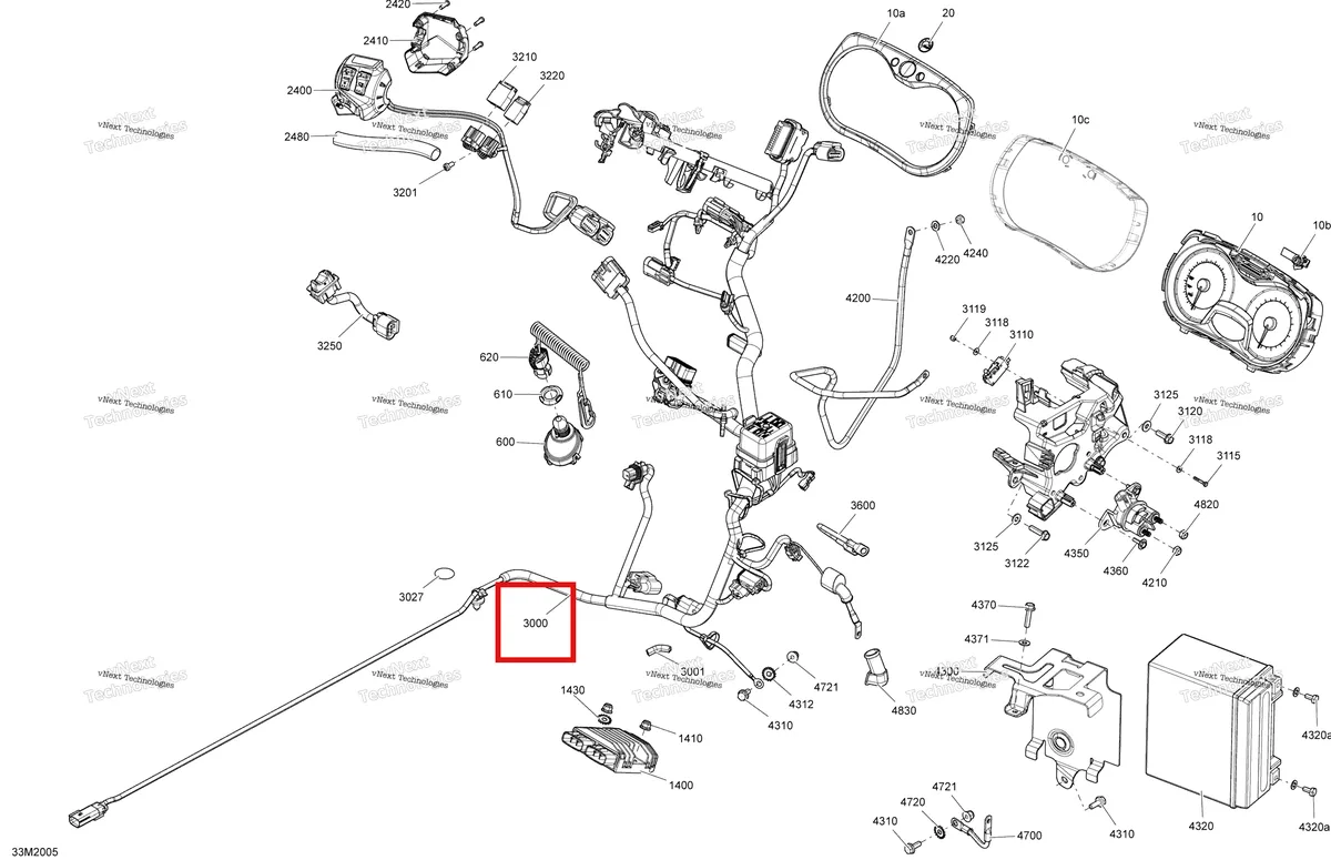 Деталь 515177991 на схеме узла 2020 Ski-Doo TUNDRA 600 ACE Electrical System