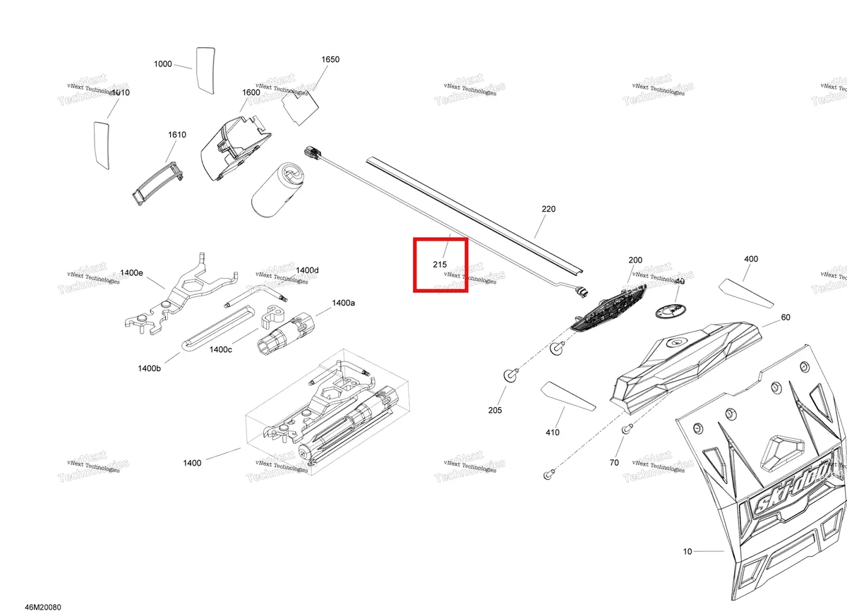 Деталь 515178064 на схеме узла 2020 Ski-Doo TUNDRA 600HO E-TEC Utilities