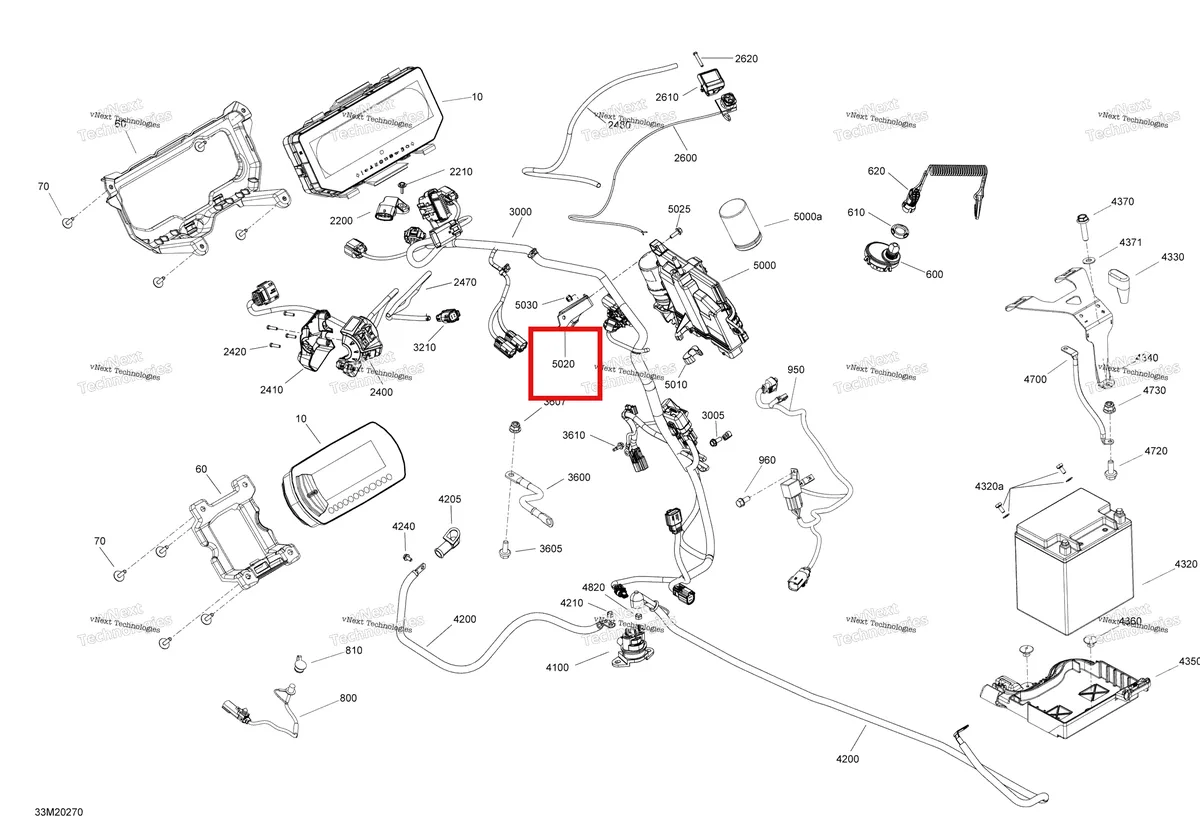 Деталь 515178342 на схеме узла 2020 Ski-Doo EXPEDITION LE/SE 600R E-TEC Electric - System