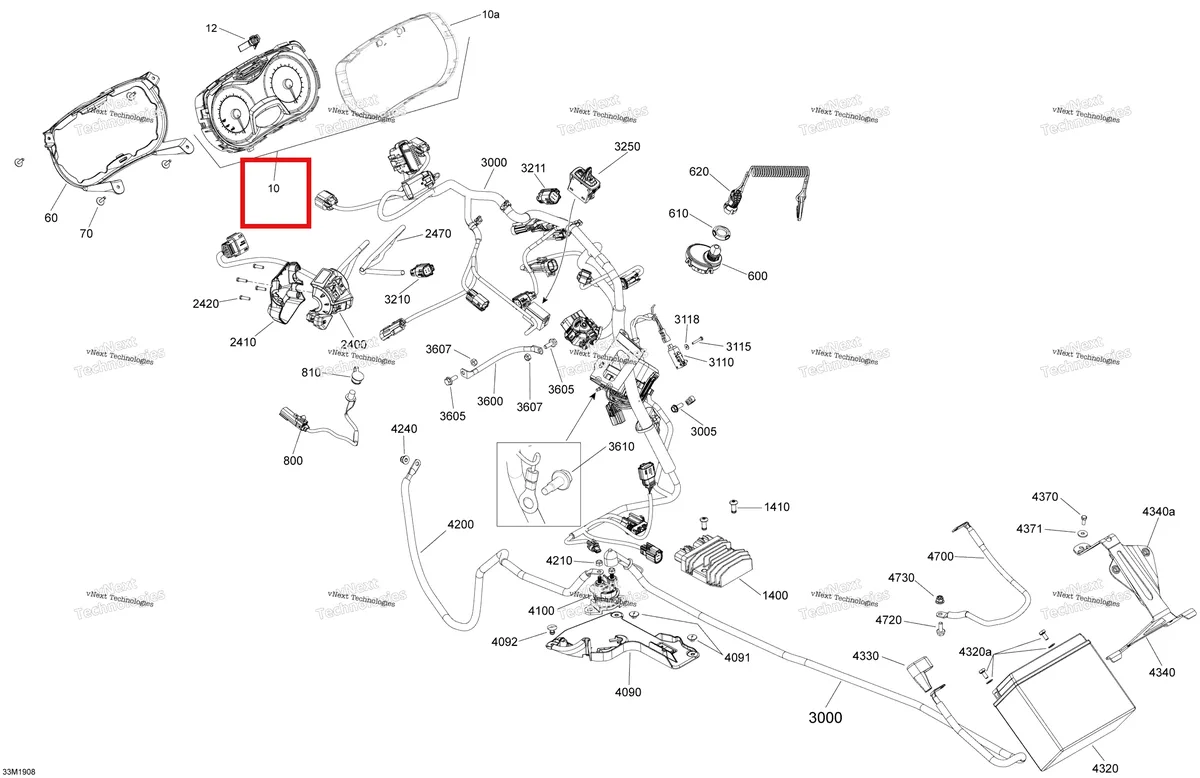 Деталь 515178369 на схеме узла 2019 Ski-Doo EXPEDITION SPORT 900 ACE Electrical - 900 Ace