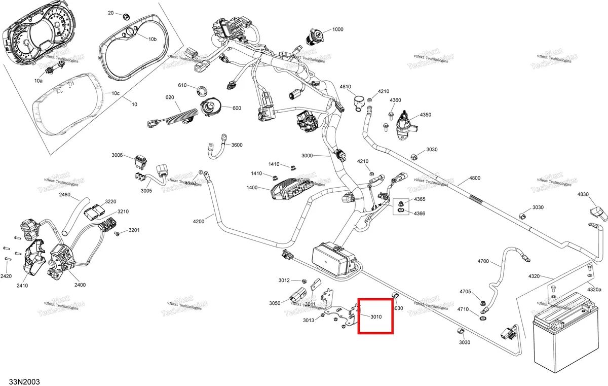 Деталь 515178394 на схеме узла 2020 Ski-Doo SKANDIC WT 900 ACE Electric - System