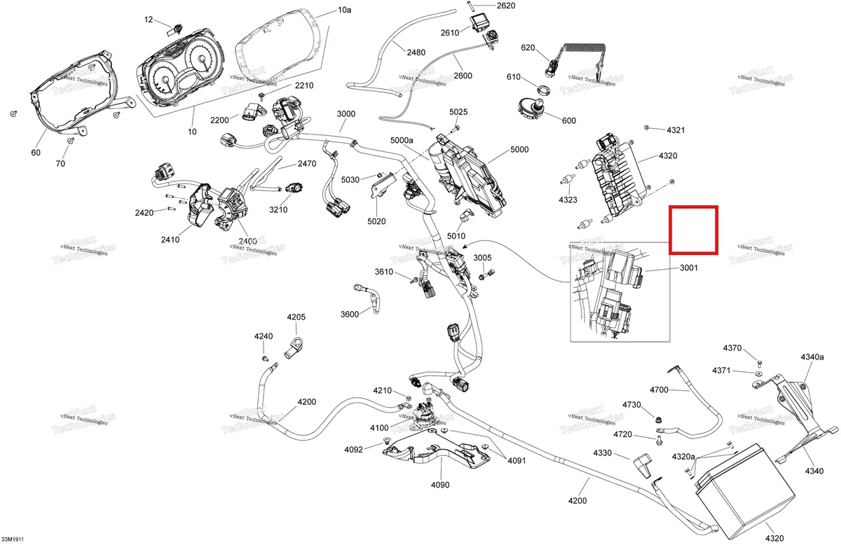 Деталь 515178548 на схеме узла 2019 Ski-Doo BACKCOUNTRY 850 E-TEC Electric - System