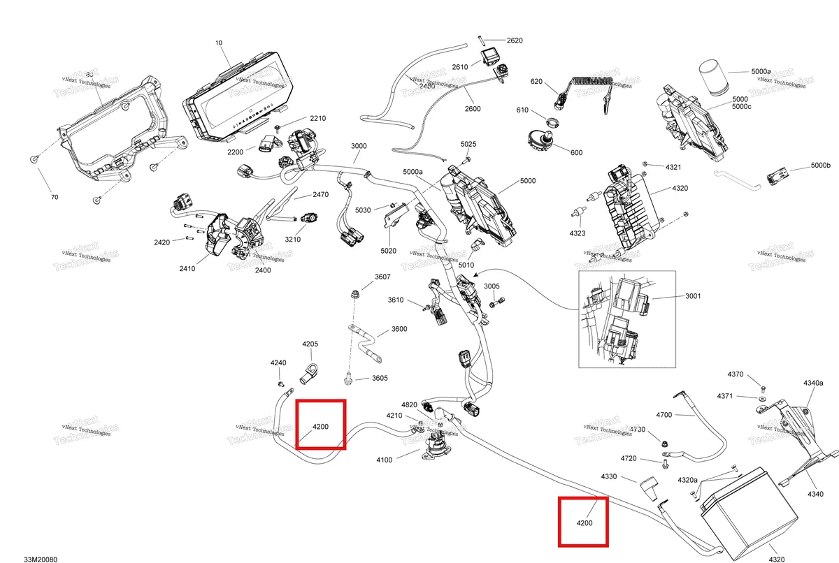 Деталь 515178553 на схеме узла 2020 Ski-Doo BACKCOUNTRY 850 E-TEC - X Electric - System
