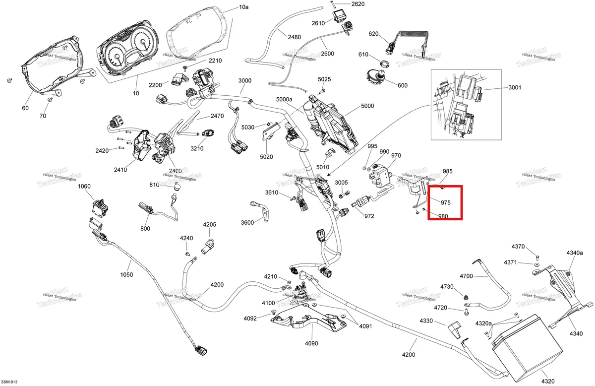 Деталь 515178567 на схеме узла 2019 Ski-Doo RENEGADE 850 E-TEC - ENDURO Electric - System