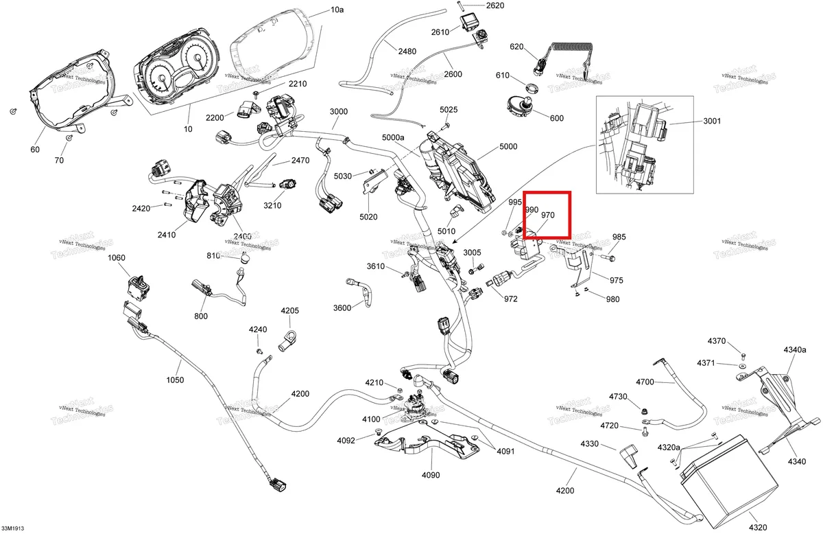 Деталь 515178570 на схеме узла 2019 Ski-Doo RENEGADE 850 E-TEC - ENDURO Electric - System
