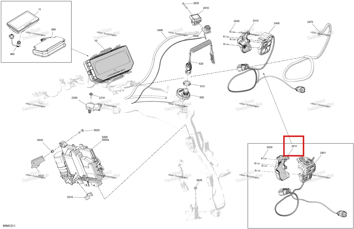 Деталь 515179037 на схеме узла 2023 Ski-Doo RENEGADE 850 E-TEC - X Electric - Upper Section