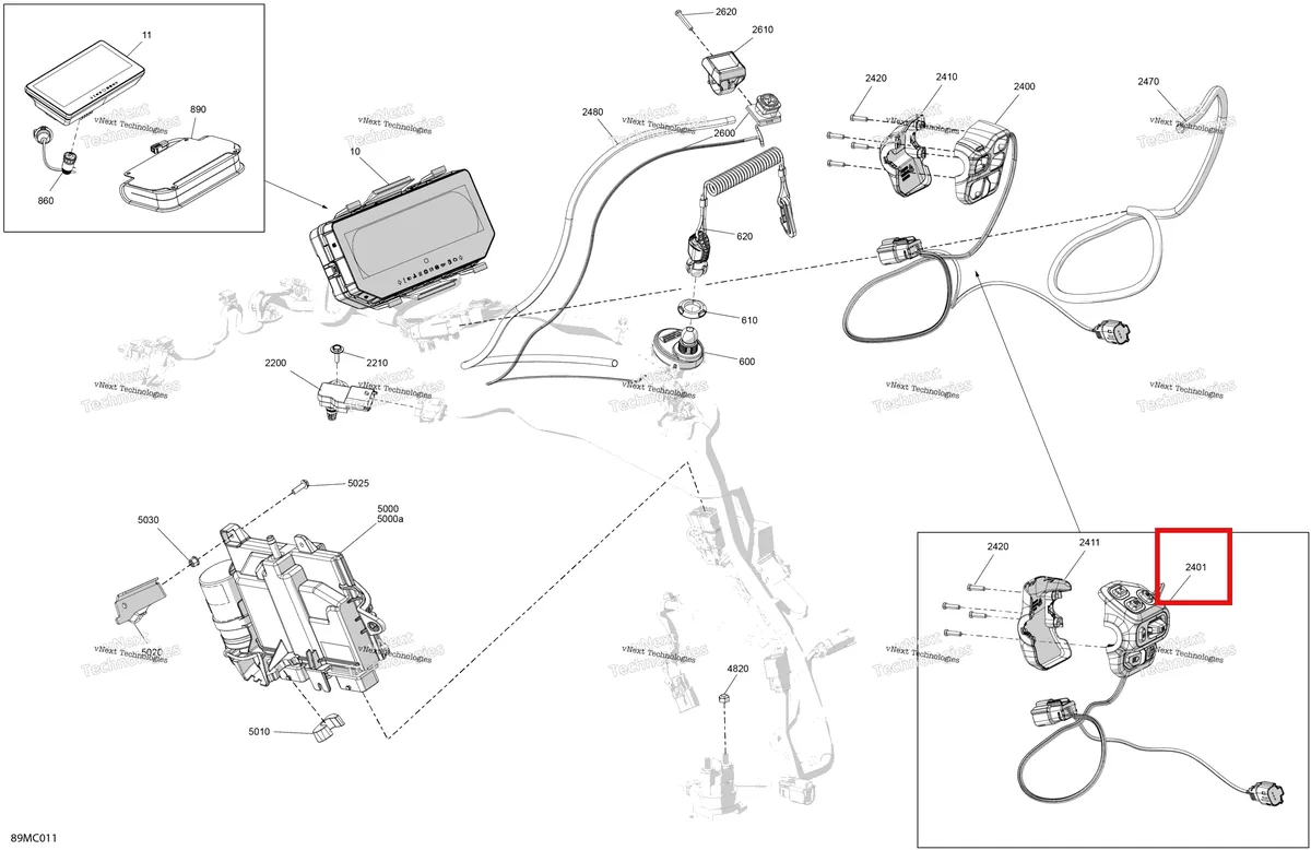 Деталь 515179046 на схеме узла 2023 Ski-Doo RENEGADE 850 E-TEC - X Electric - Upper Section