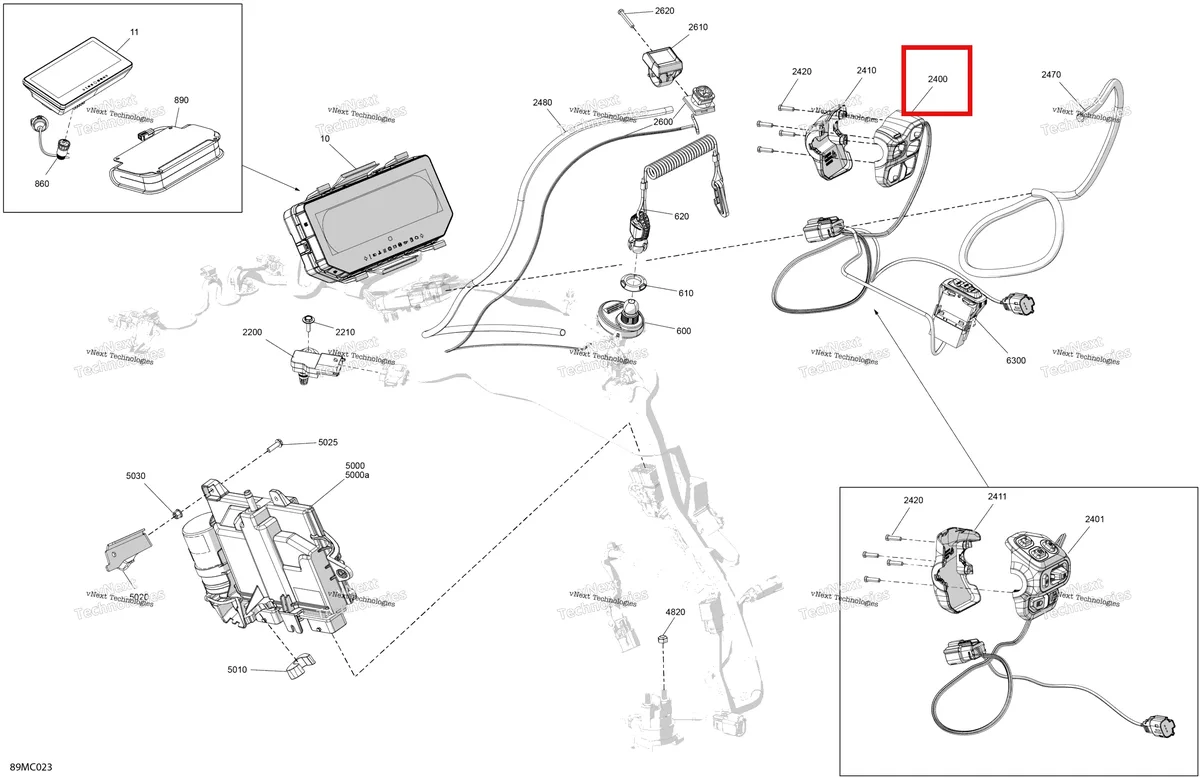 Деталь 515179213 на схеме узла 2023 Ski-Doo RENEGADE 850 E-TEC - XRS SMART-SHOX Electric - Upper Section