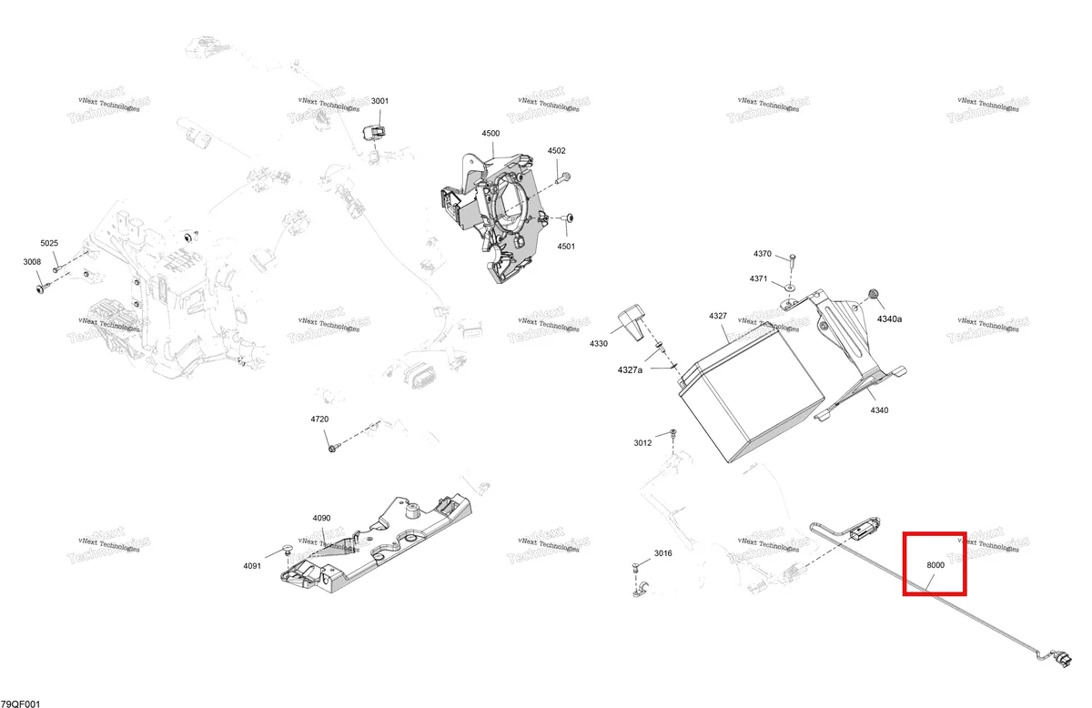 Деталь 515179589 на схеме узла 2026 Ski-Doo GRAND TOURING - SPORT - ESTA - Bright White - 14X120X0.75LFF Track Electric - Lower Section