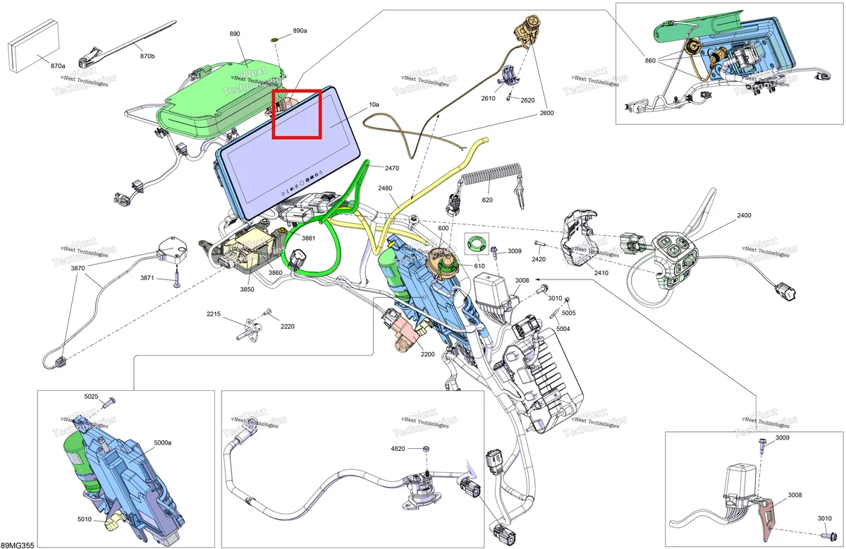 Схема применяемости: Mounting хомут P Ski-Doo Summit 850 E-TEC Turbo R X (2024) (515179675)