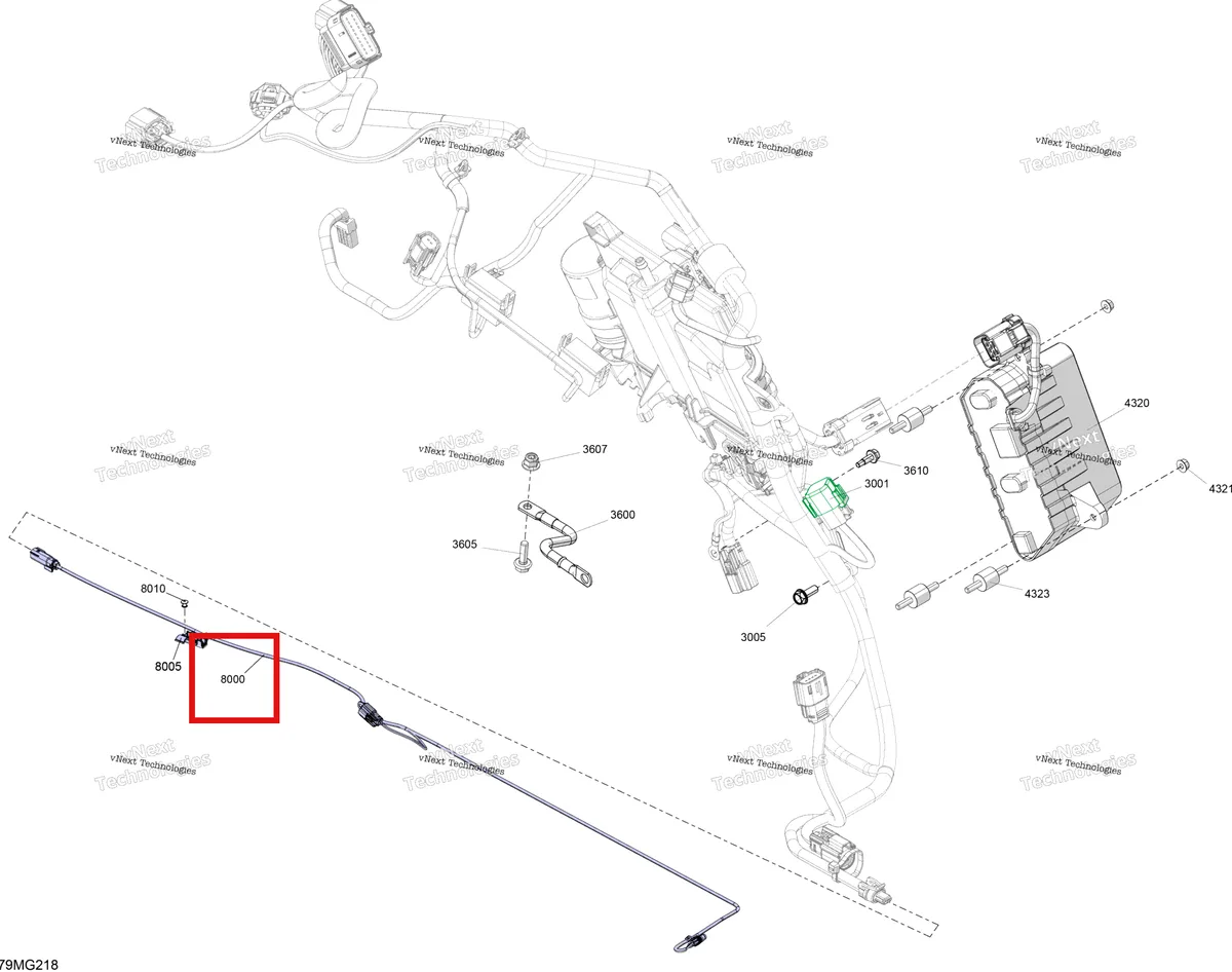 Деталь 515179889 на схеме узла 2027 Ski-Doo SUMMIT - X - 850 E-TEC - TDVA - Deep Black - 16X165X3P4F Track - SHOT starter Electric - Lower Section