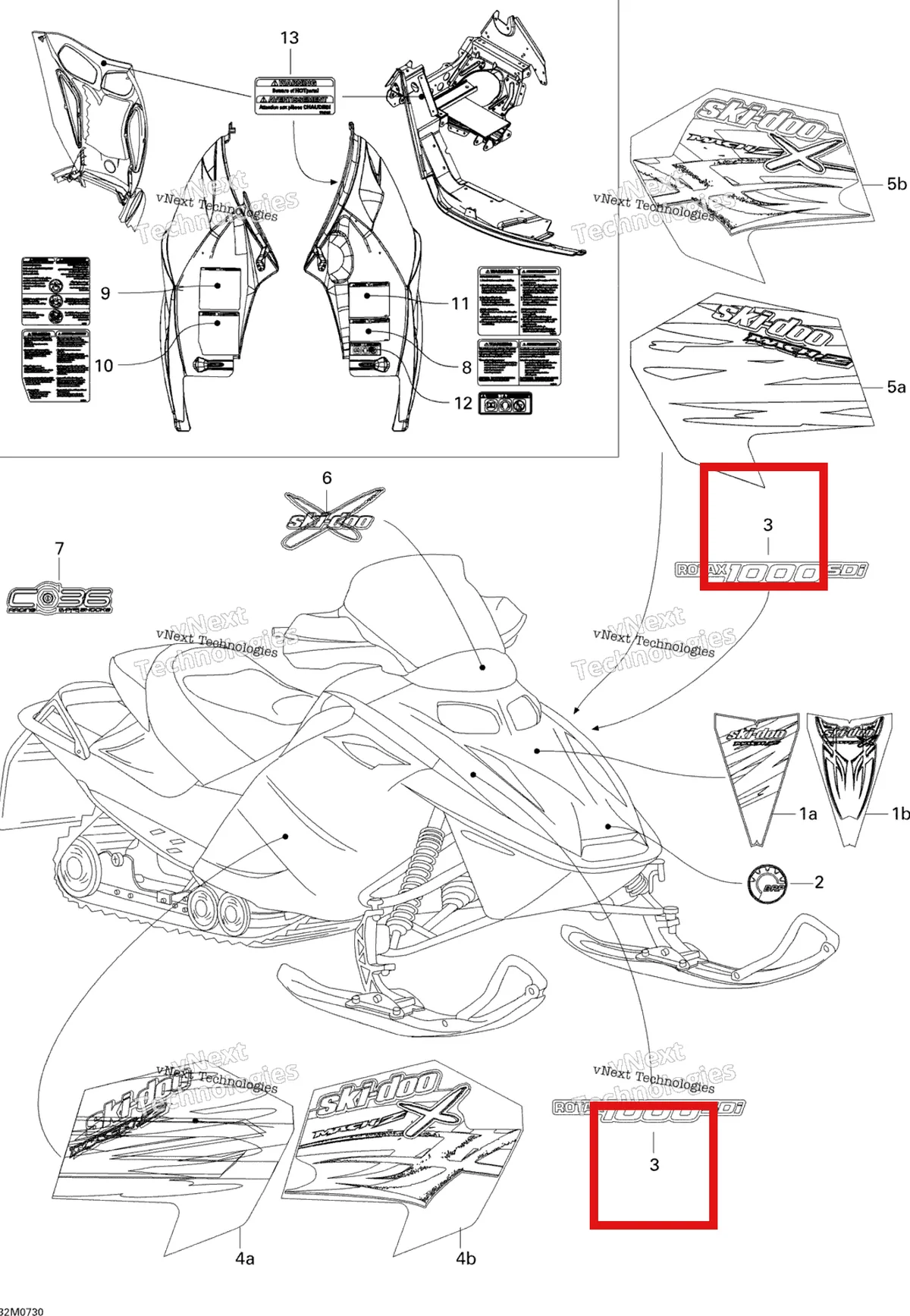 Деталь 516002841 на схеме узла 2007 Ski-Doo MACH Z Adrenaline Decals Adr