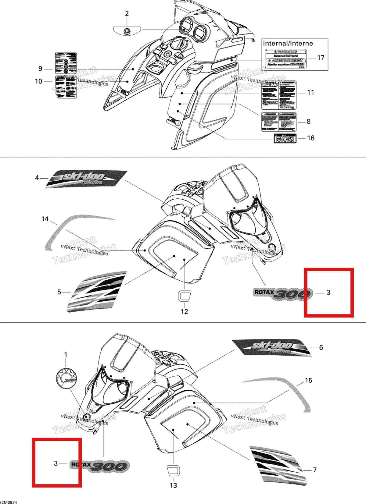 Деталь 516003400 на схеме узла 2009 Ski-Doo Skandic Tundra Decals