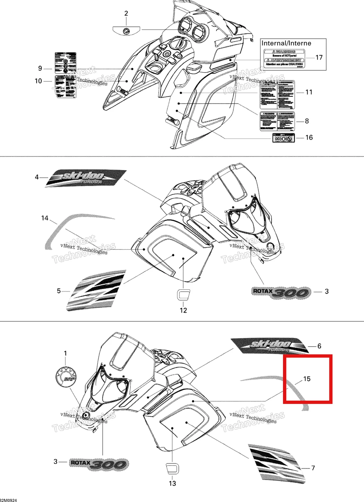 Деталь 516003402 на схеме узла 2009 Ski-Doo Skandic Tundra Decals