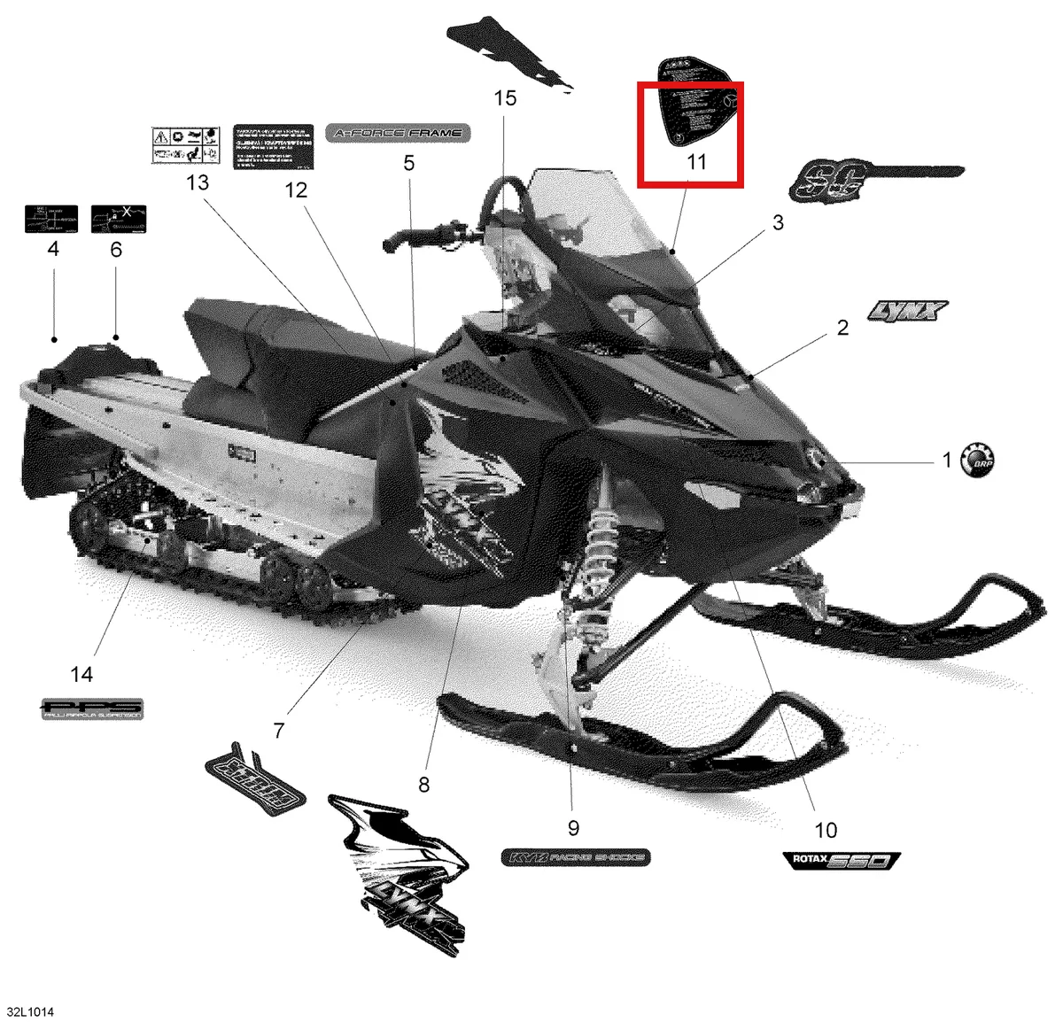 Деталь 516004163 (Деталь Decal Sidepanel Right) на схеме узла 09- Decals
