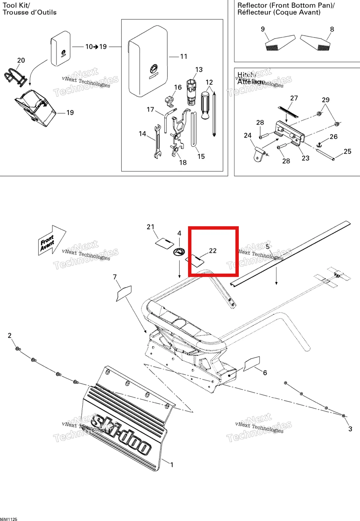 Деталь 516005044 на схеме узла 2012 Ski-Doo Expedition Sport 550F XP-FAN Utilities
