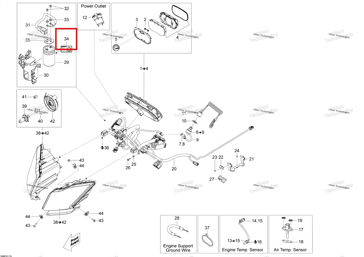 Деталь 516005515 (Деталь Capacitor Decal) на схеме узла 2016 Ski-Doo SKANDIC - 2-STROKE Electrical System - 600 E-Tec