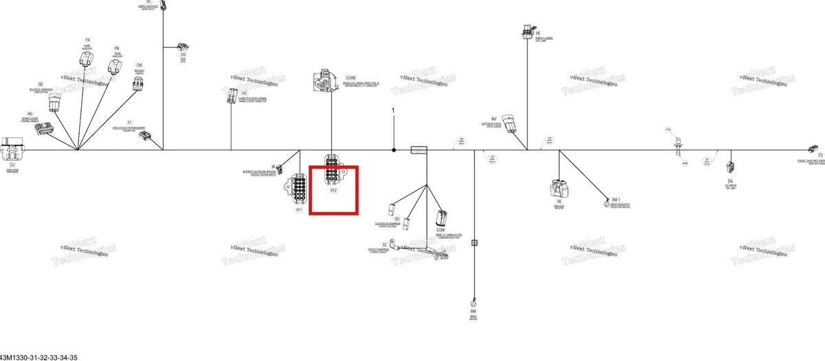 Деталь 516005570 (Деталь Fuse Relay Decal) на схеме узла XP Electrical Harness , Main