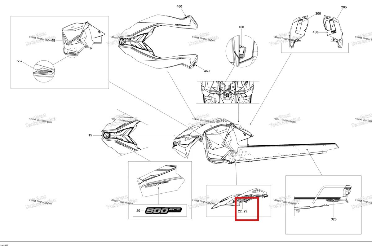 Схема применяемости: Наклейки, Ski-Doo Expedition Sport 900ace Xs 516006216