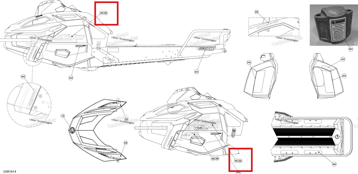 Деталь 516006762 на схеме узла 2016 Ski-Doo TUNDRA - XTREME Decals