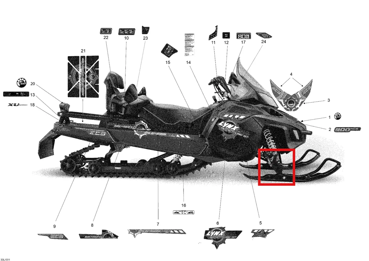 Схема применяемости: Наклейки, Lynx Adventure Gt 1200 4 Tec 516006792