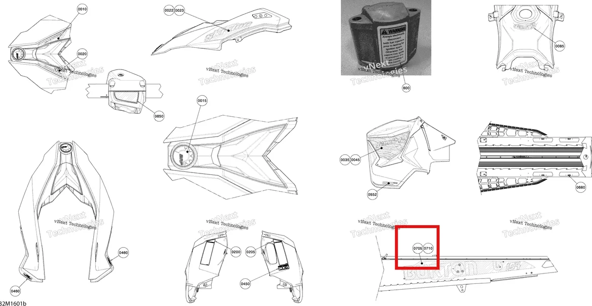 Деталь 516007349 на схеме узла 2016 Ski-Doo SUMMIT 800R E-TEC Decals - Package Burton