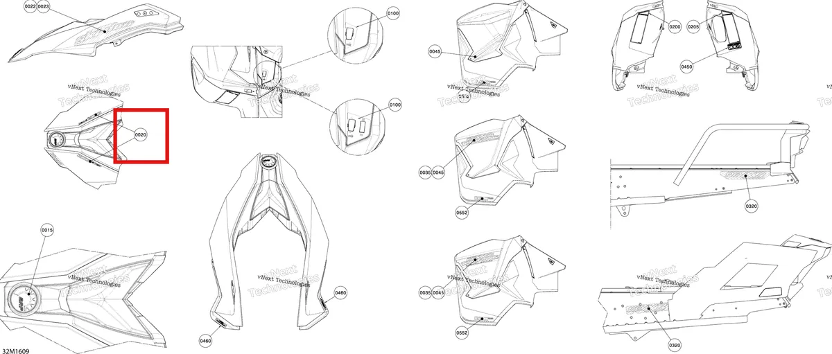 Деталь 516007398 на схеме узла 2016 Ski-Doo GRAND TOURING - 4-STROKE Decals